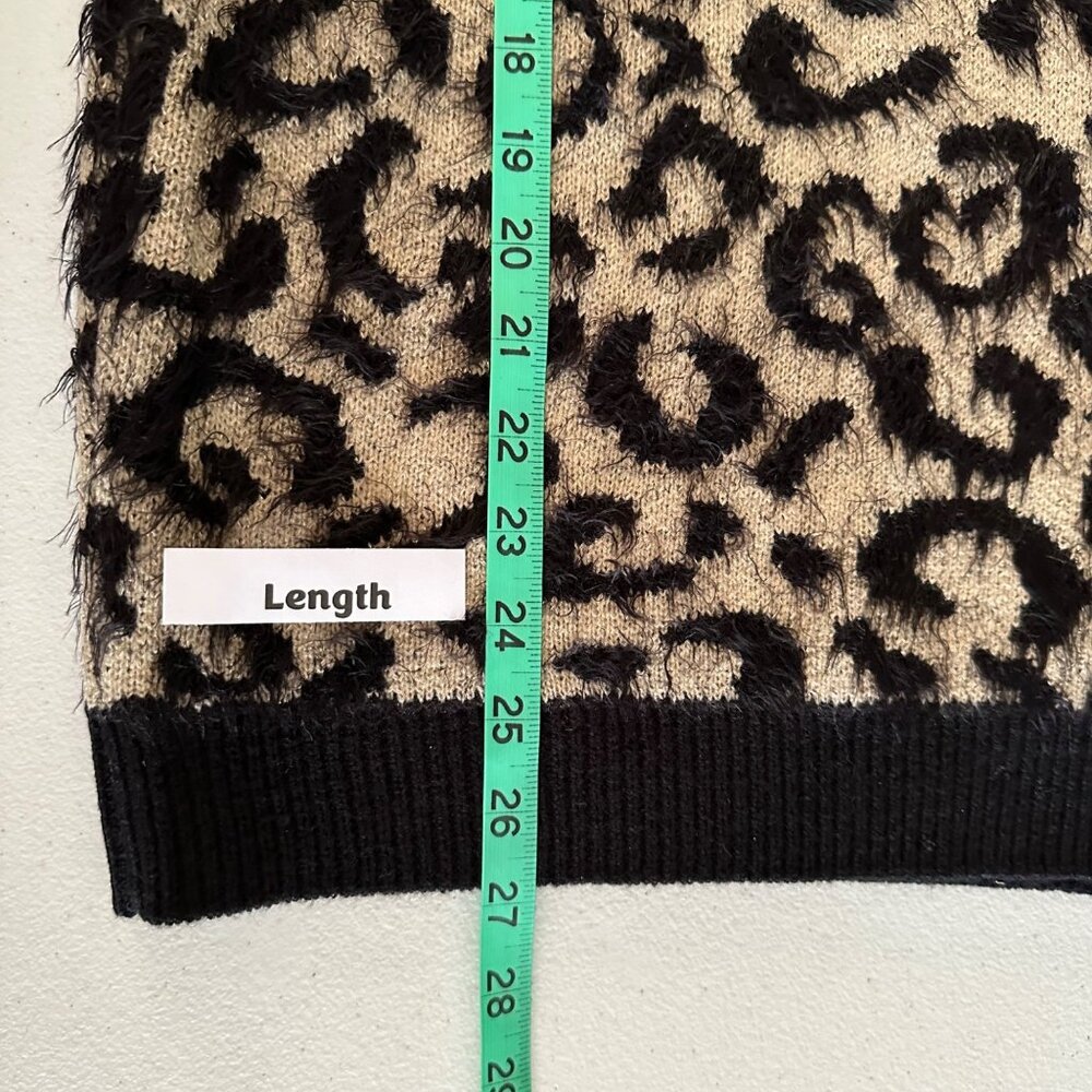 Marc New York Women’s XL Sweater SOFT Thick Fur Feel Long Sleeve Animal Print - Picture 9 of 11